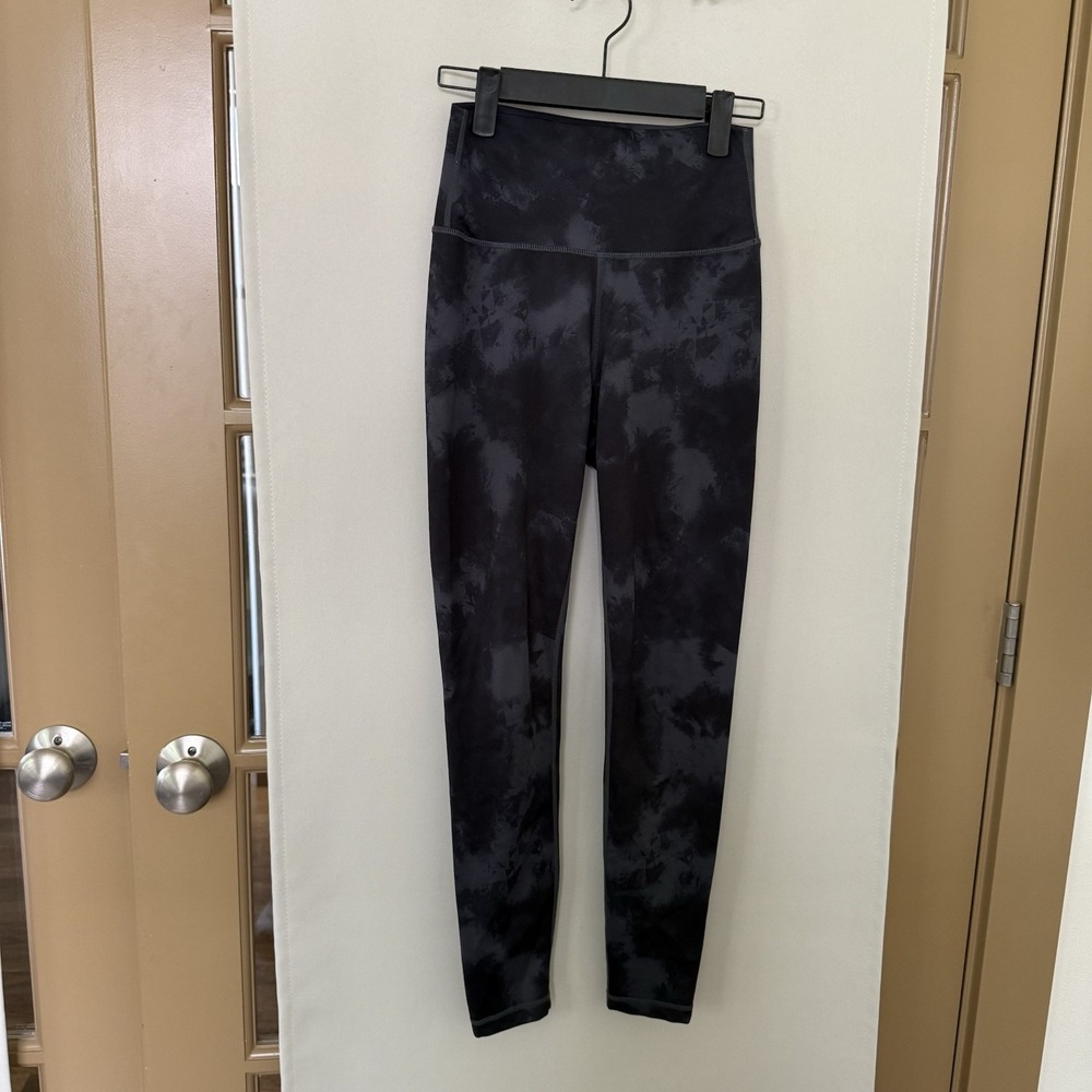 Allfenix Women's Small Black Grey‎ Athletic Gym Work Out Leggings Bottoms Pants